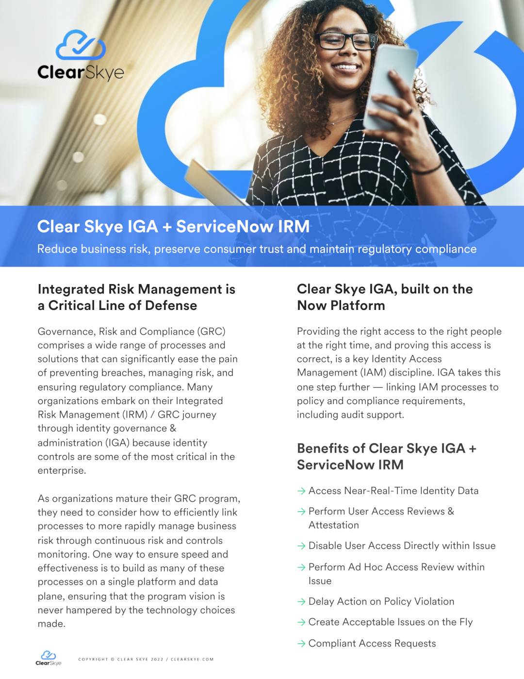 Clear Skye IGA und ServiceNow IRM