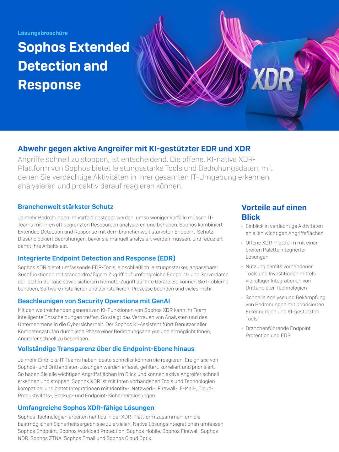 Sophos XDR Broschüre