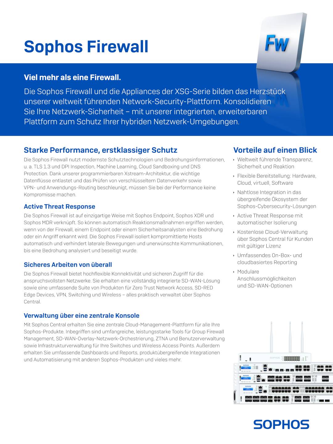 Sophos Firewall Datenblatt