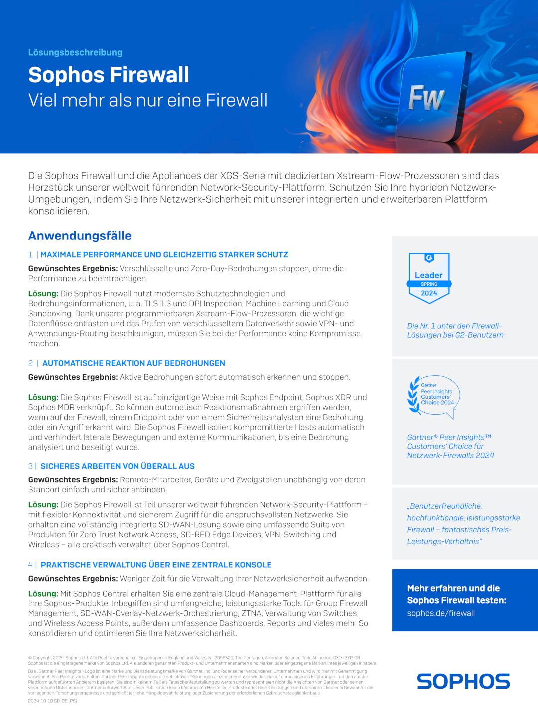 Sophos Firewall Lösungsbeschreibung