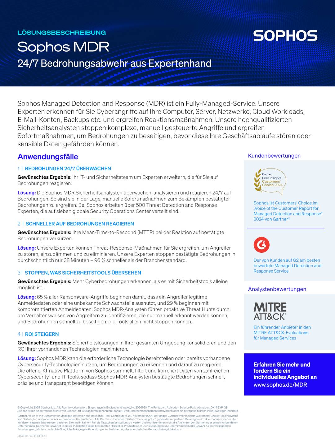 Sophos MDR Lösungsbeschreibung