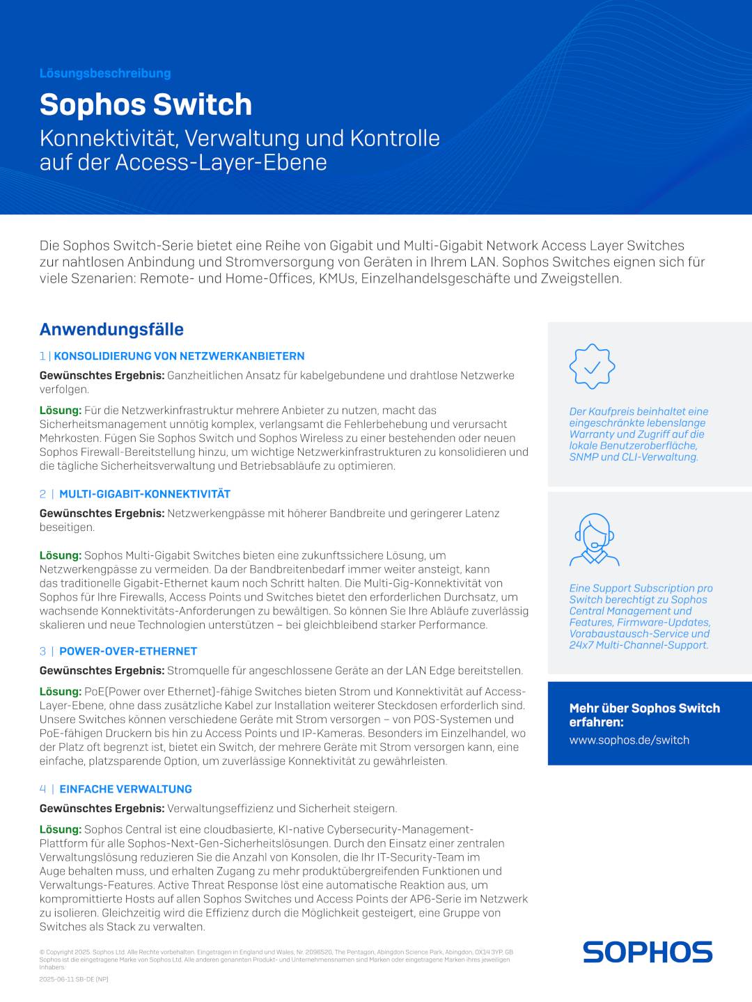 Sophos Switch Lösungsübersicht