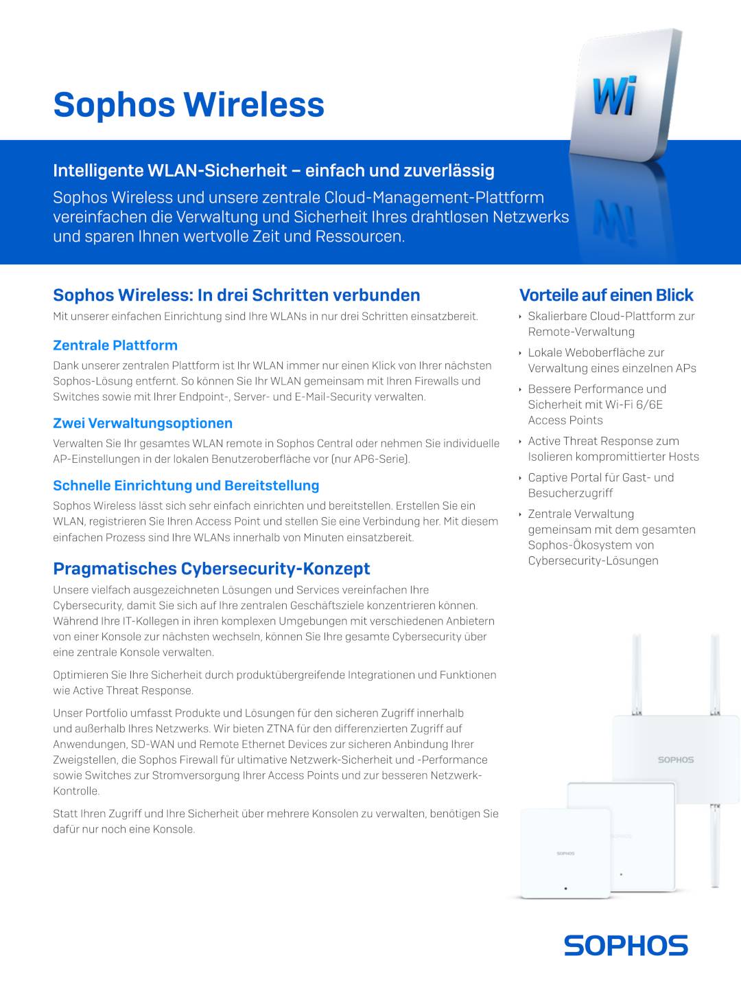 Sophos Wireless Datenblatt