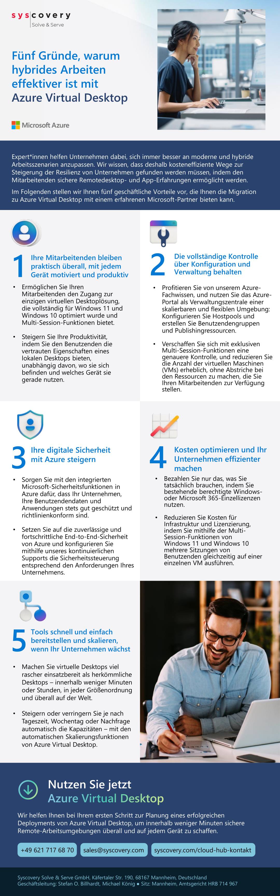 Fünf Gründe, warum hybrides Arbeiten effektiver ist mit Azure Virtual Desktop