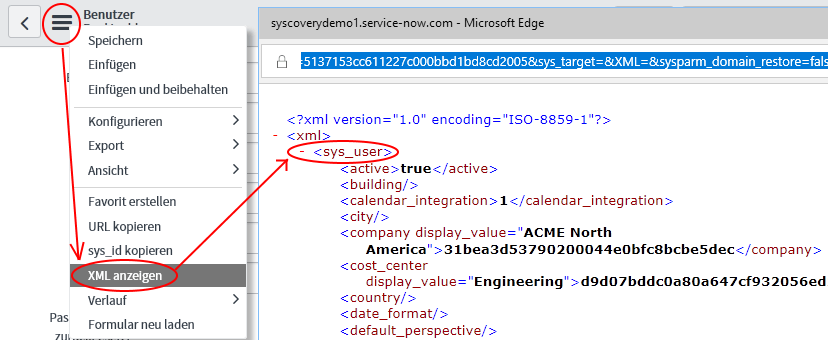xxx Den internen Feldnamen in ServiceNow herausfinden