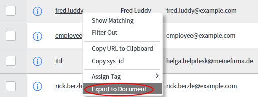 xxx Den internen Feldnamen in ServiceNow herausfinden